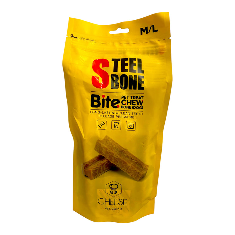 Steel Bone Cheese Dog Treat 75g x 3