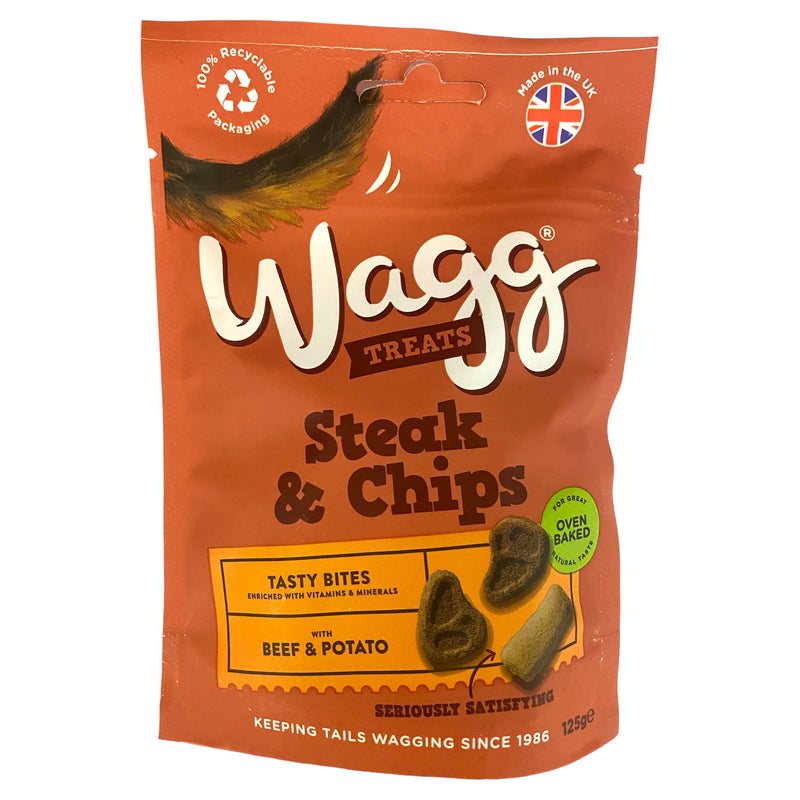 Wagg Dog Treats Steak & Chips 125g