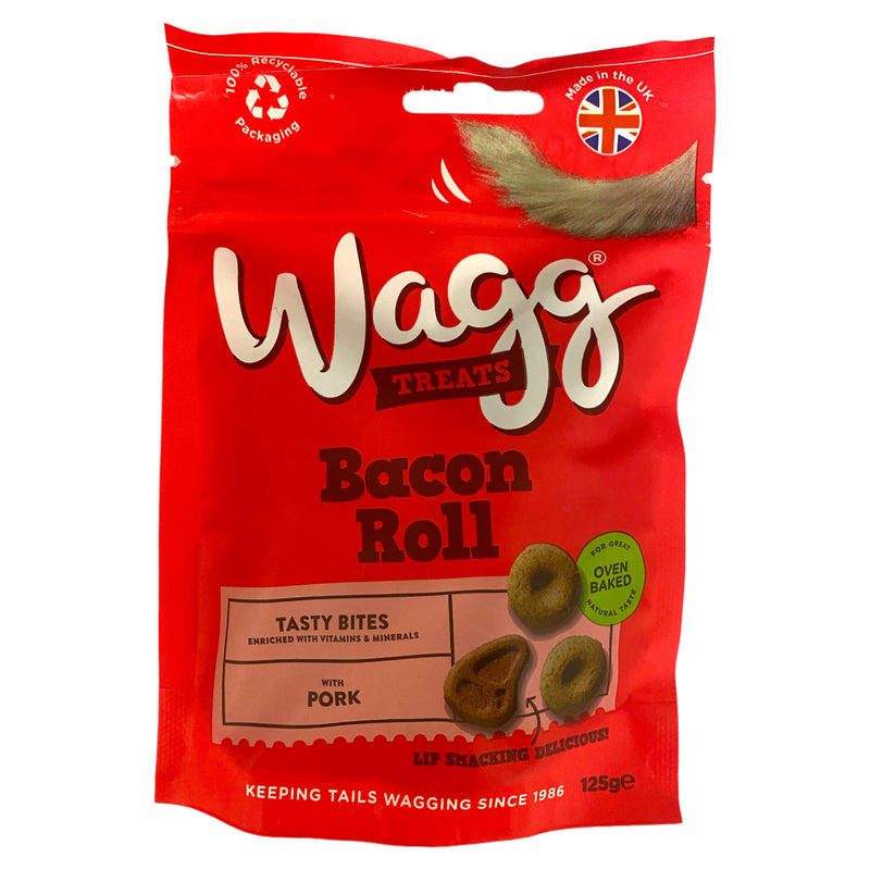 Wagg Dog Treats Bacon Roll 125g