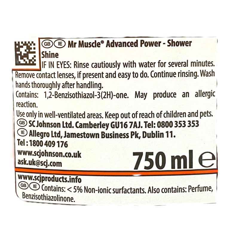 Mr Muscle Advanced Power Shower Shine 750ml