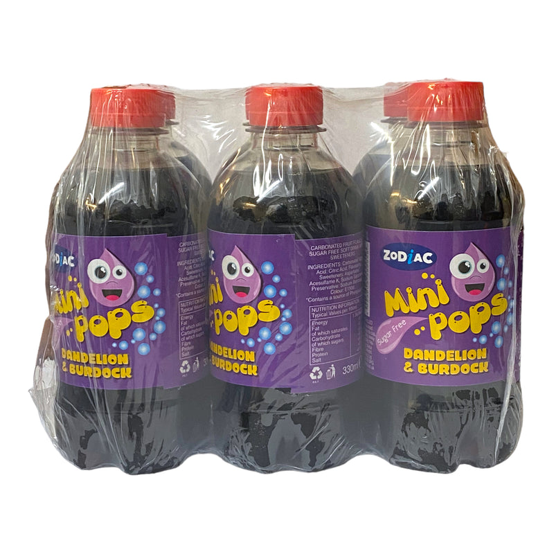 Zodiac Mini Pops Dandelion And Burdock 6 x 330ml