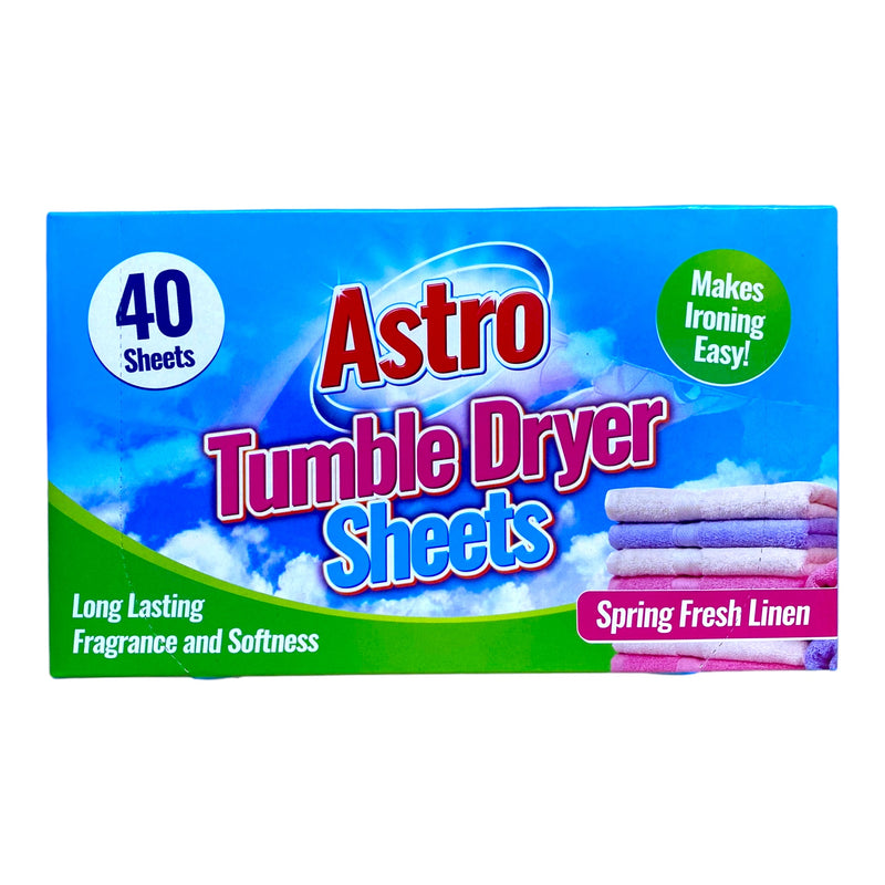 Astro Tumble Dryer Sheets Spring Fresh 40pk