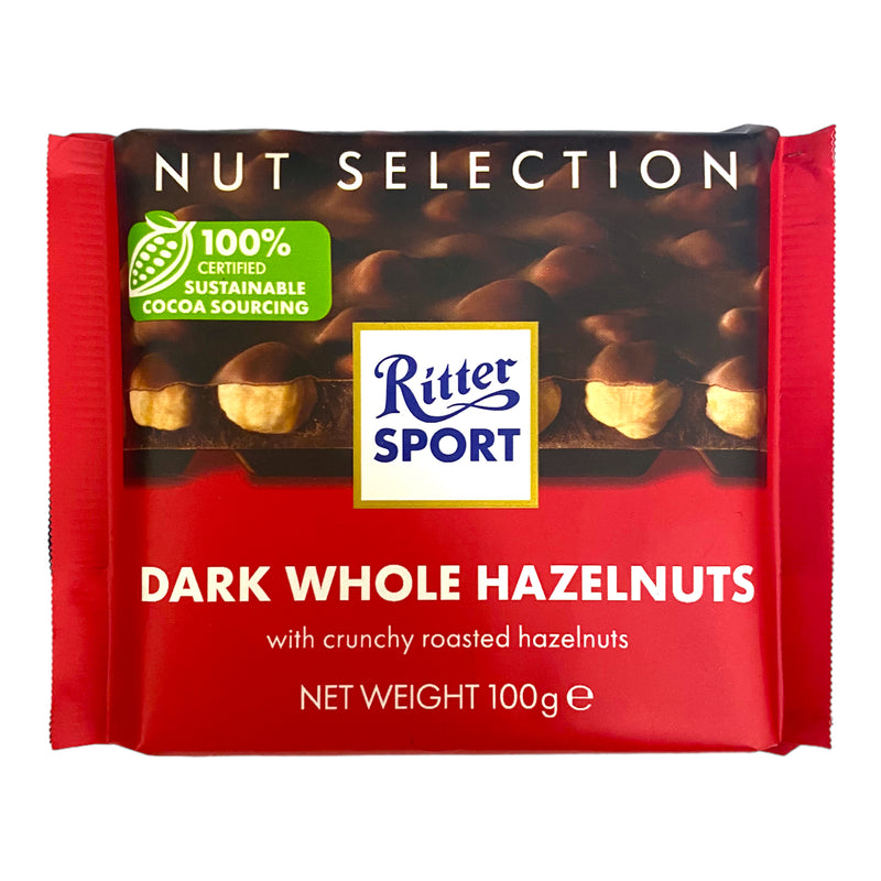 Ritter Sport Dark Whole Hazelnut Chocolate 100g