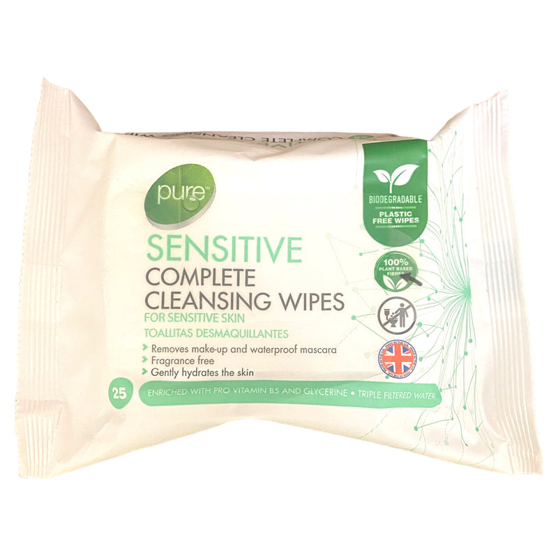 Pure Sensitive Complete Cleansing Wipes 25pk