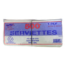 Serviettes 1 ply x 500