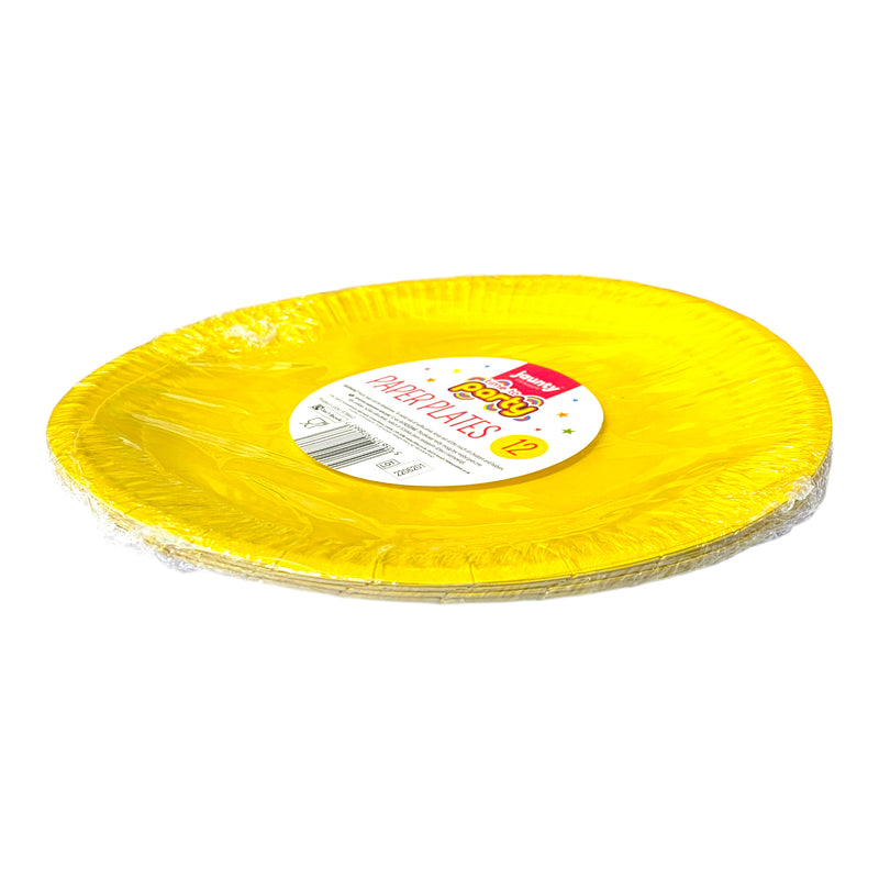 Jaunty Paper Plates Yellow x 12