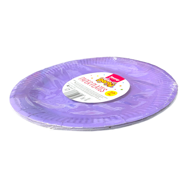 Jaunty Paper Plates Purple x 12