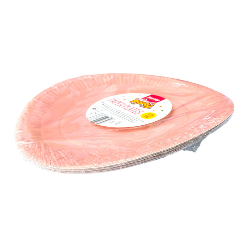 Jaunty Paper Plates Pink x 12