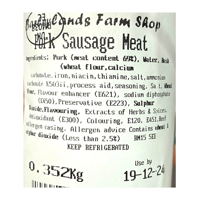 Pork Sausage Meat 352g