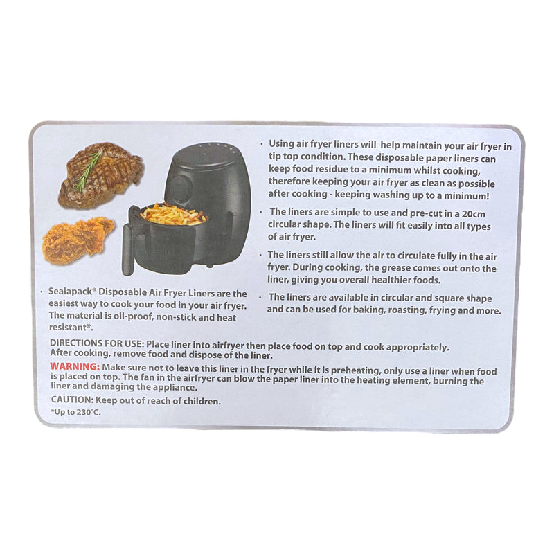 Sealapack Air Fryer Liners 20pk