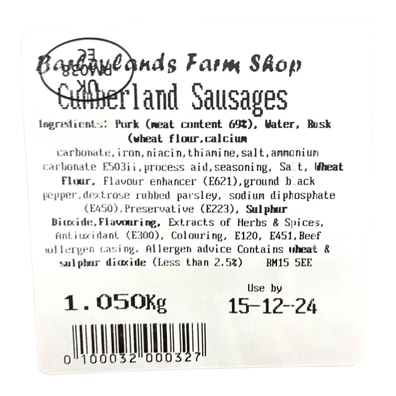 Cumberland Sausages 1kg