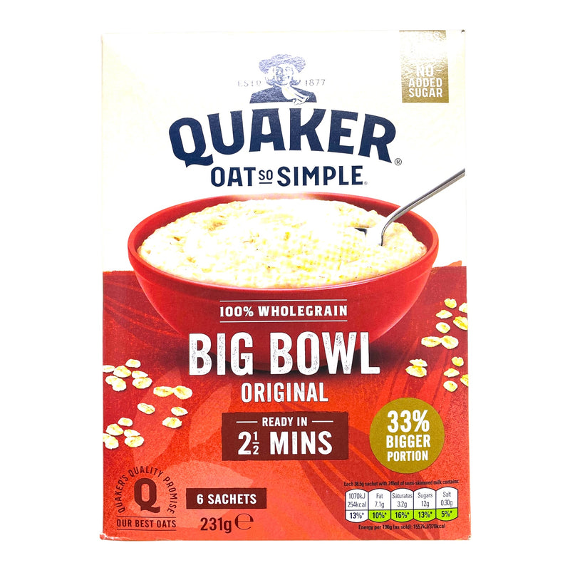 Quaker Oats Big Bowl Original 6pk