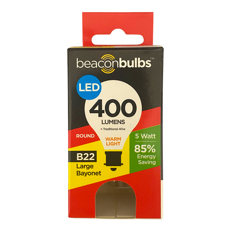 LED Beacon Bulbs B22 400 Lumens 5 Watt