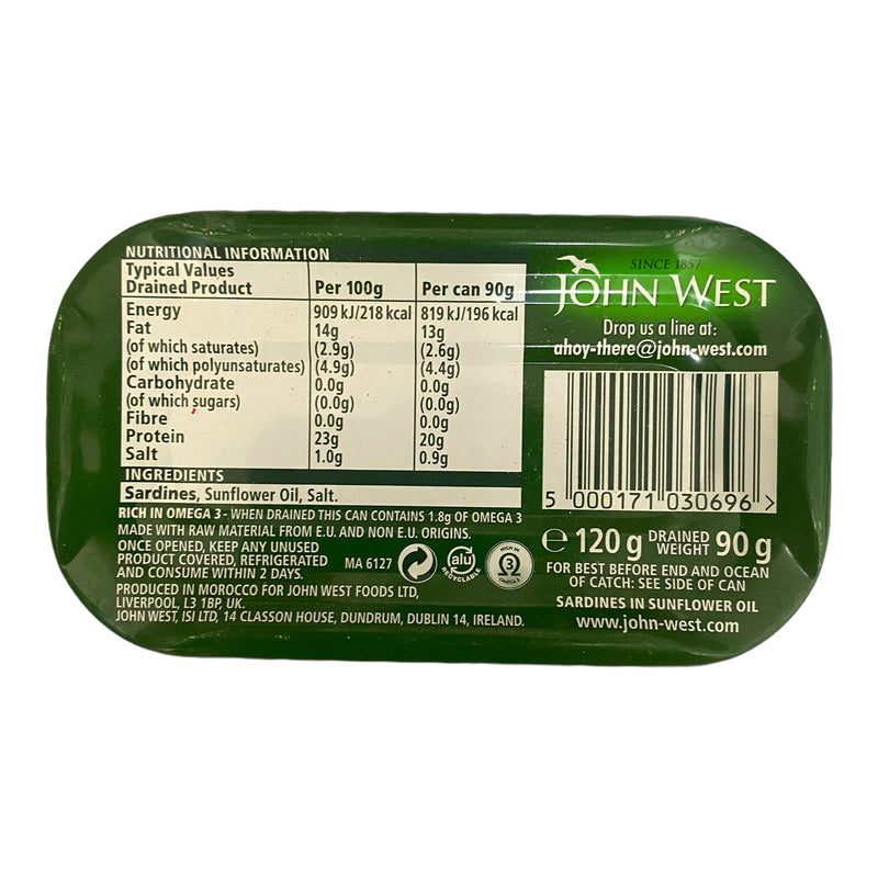 John West Sardines In Sunflower Oil 120g