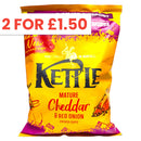 Kettle Hand Cooked Mature Cheddar & Red Onion 130g