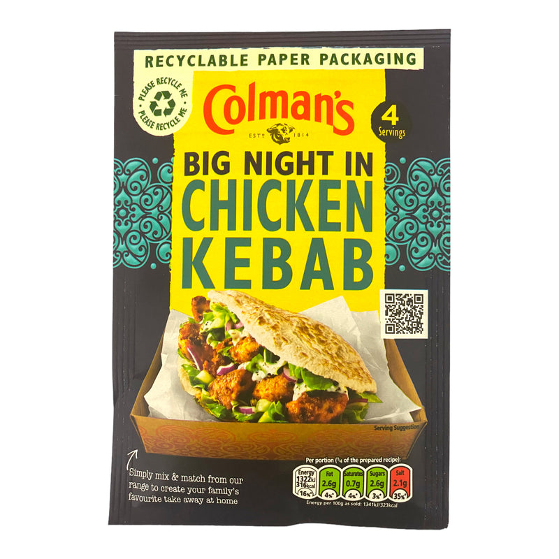 Colmans Chicken Kebab 30g