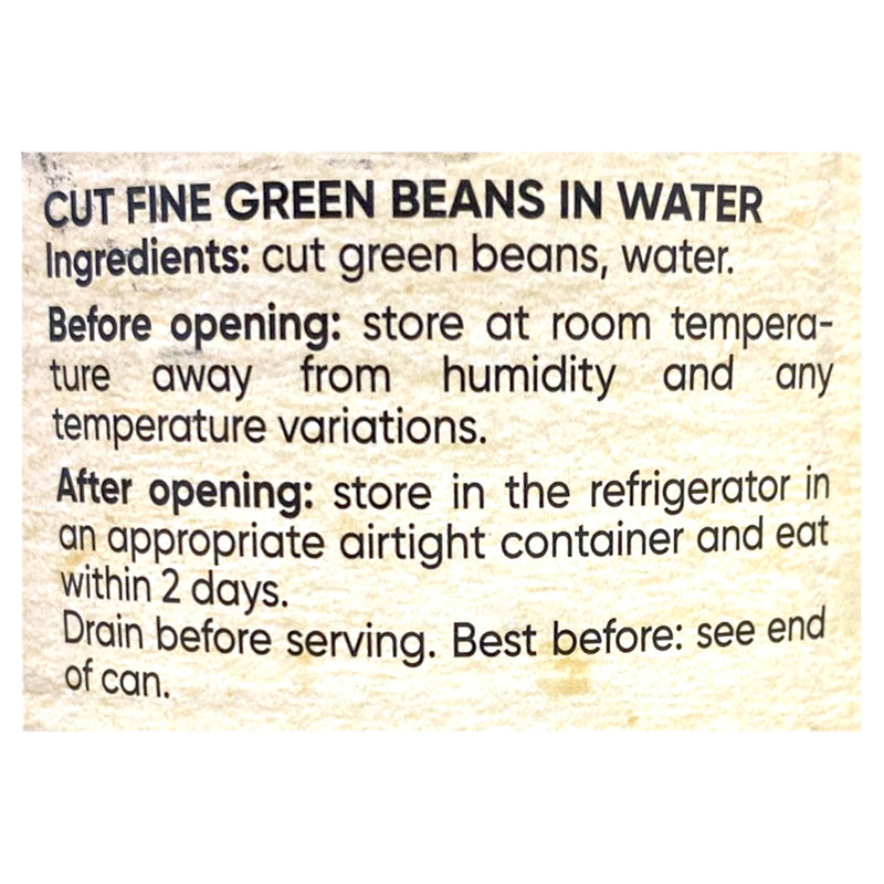 D’aucy Fine Cut Green Beans 400g