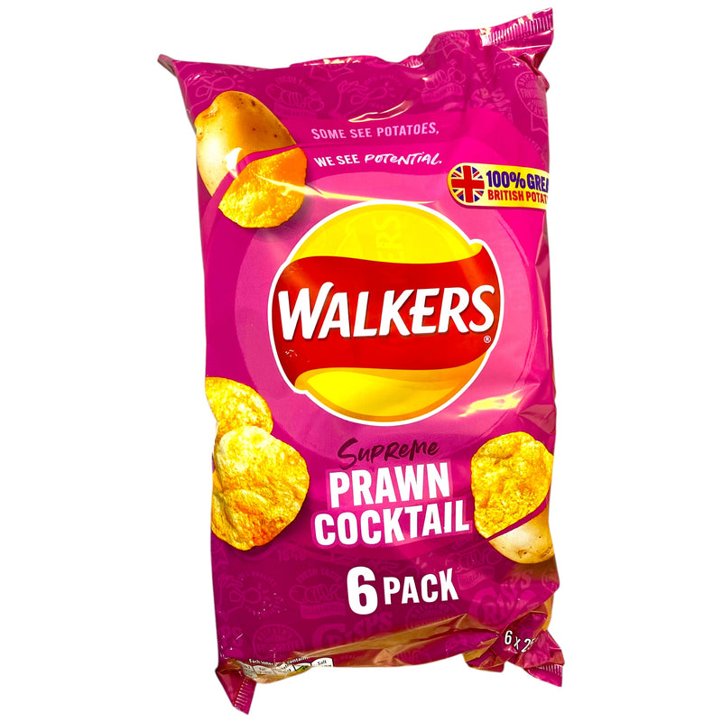 Walkers Prawn Cocktail Crisps 6pk