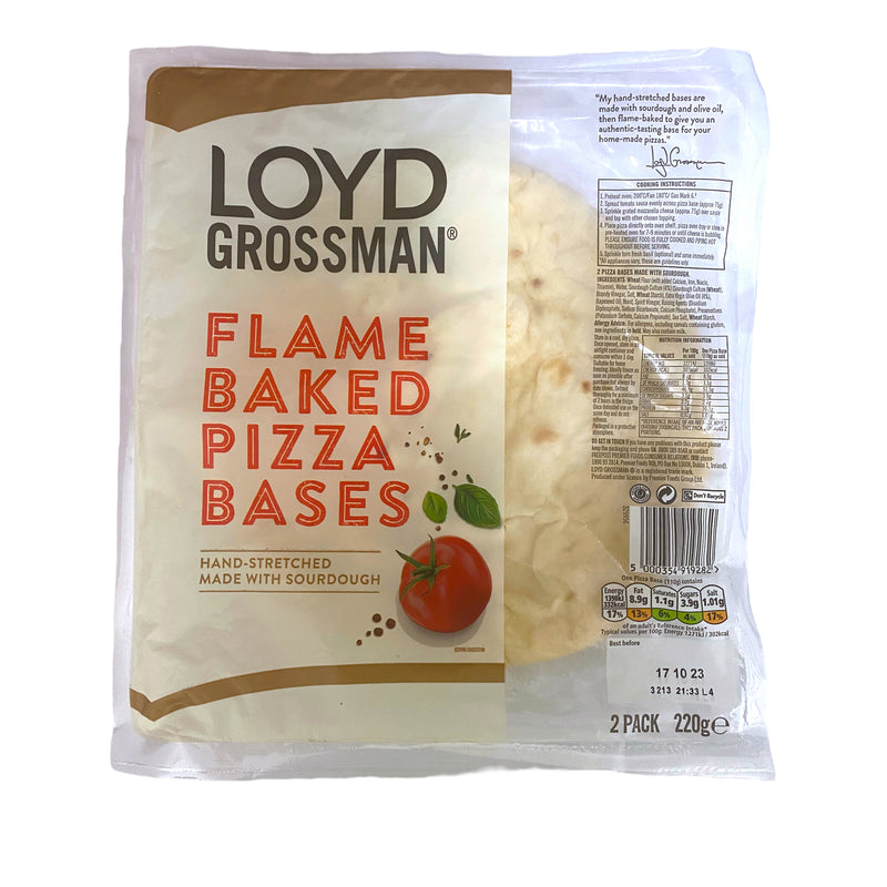 Loyd Grossman Flame Baked Pizza Bases x 2pk