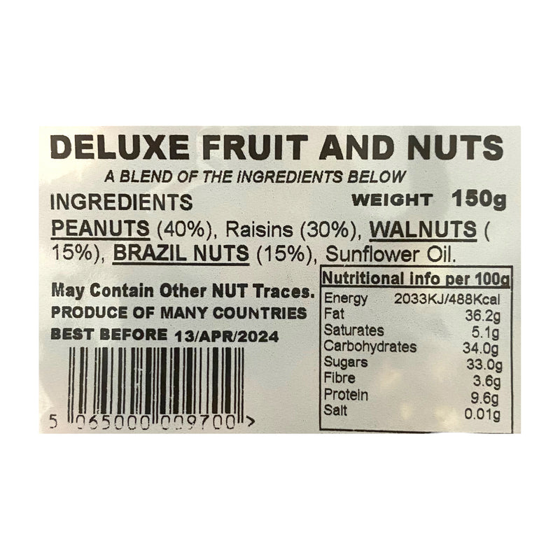 Golden Sunrise Foods Deluxe Fruit & Nuts 150g