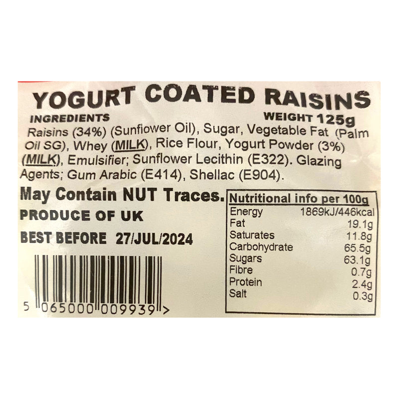 Golden Sunrise Foods Yogurt Coated Raisins 125g