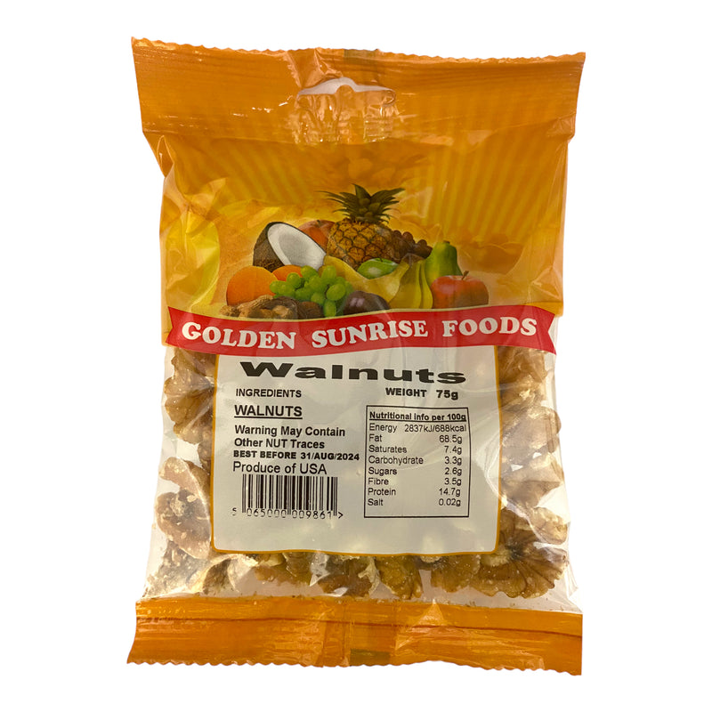 Golden Sunrise Foods Walnuts 75g