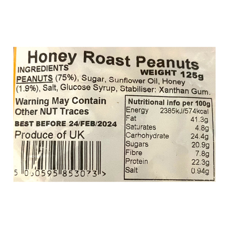 Golden Sunrise Foods Honey Roast Peanuts 125g