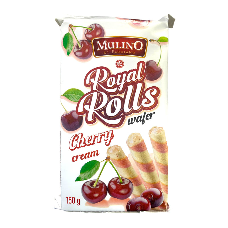 Mulino Royal Wafer Rolls Cherry Cream 150g