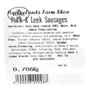 Pork & Leek Sausages 700g