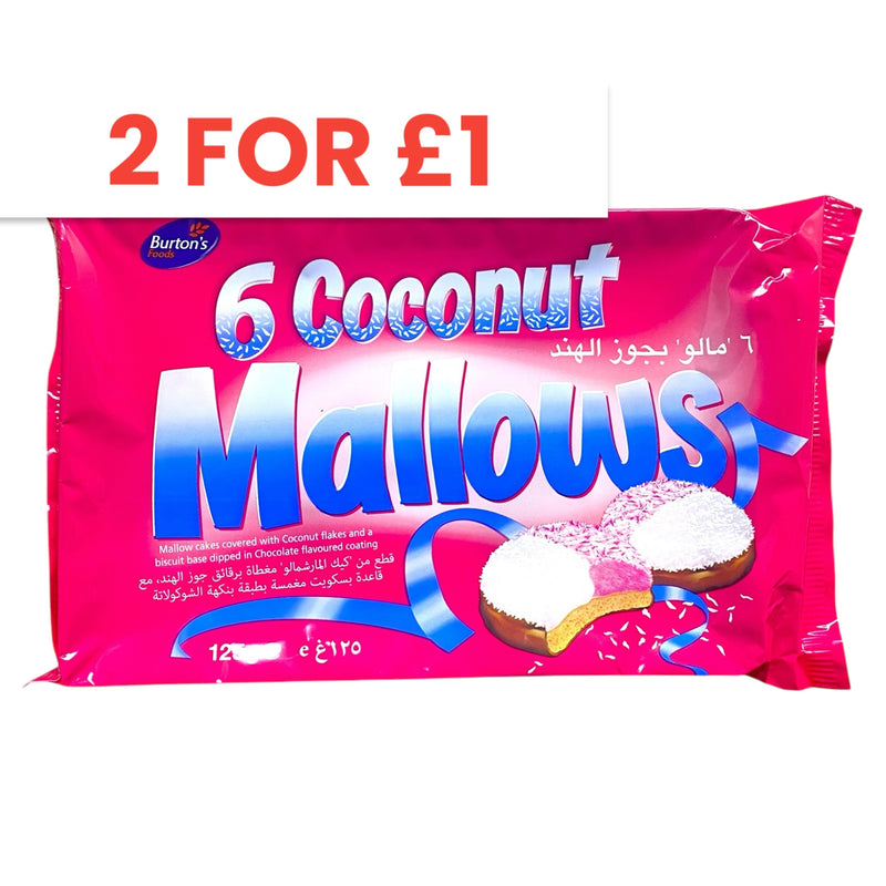 Burtons Coconut Mallows 6pk