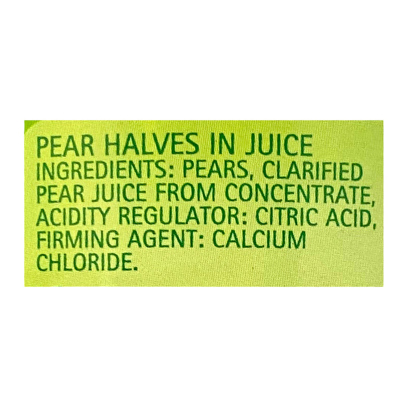 Del Monte Pear Halves In Juice 415g