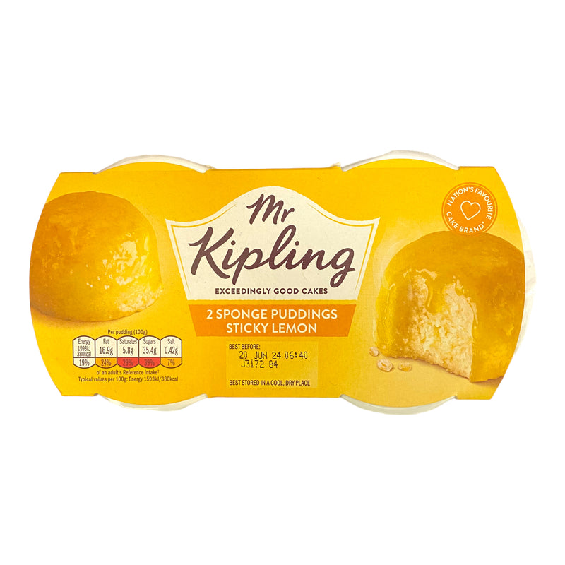Mr Kipling Sticky Lemon Sponge Puddings 2 x 95g