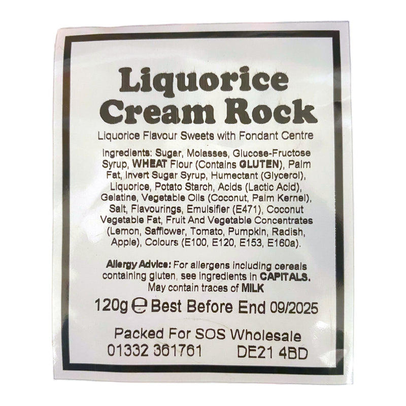 Liquorice Cream Rock 120g