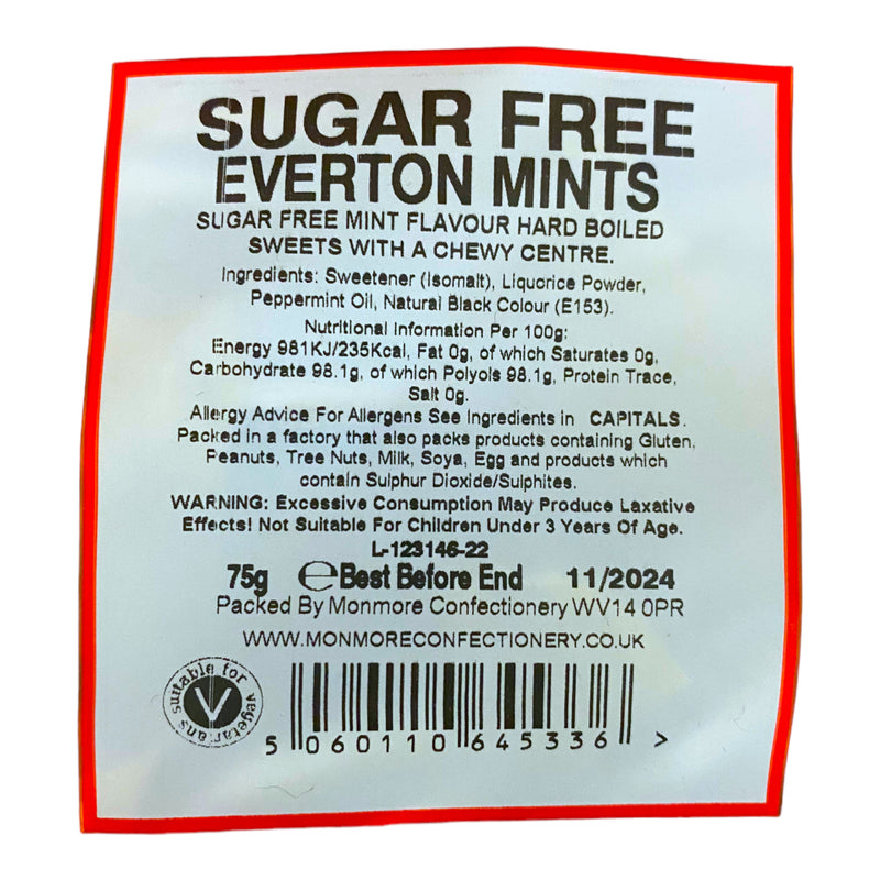 Sugar Free Everton Mints 75g