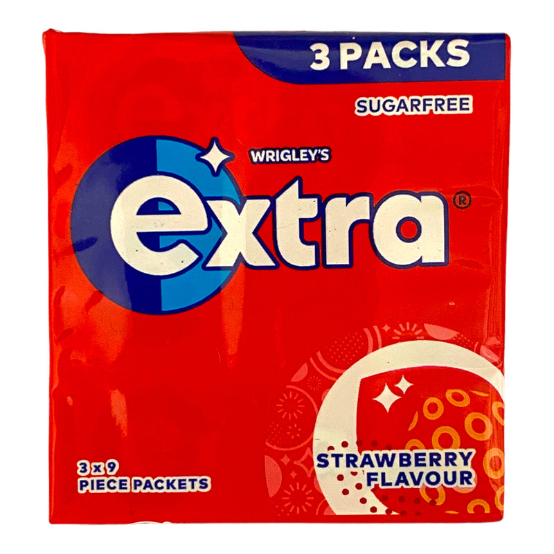 Wrigleys Extra Gum Strawberry 3 x 12.6g