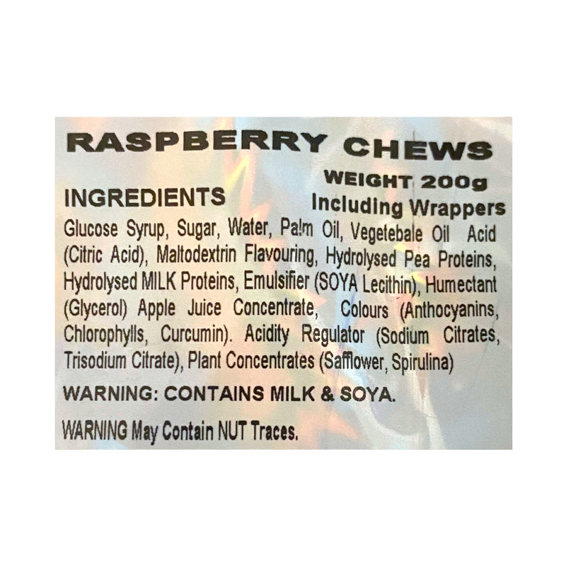 Yummies Raspberry Chews 200g