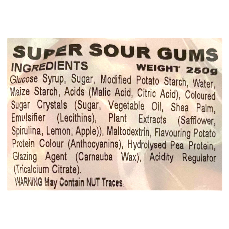 Yummies Super Sour Gums 250g