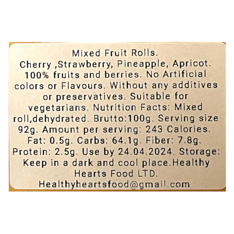 Healthy Hearts Mixed Fruit Rolls