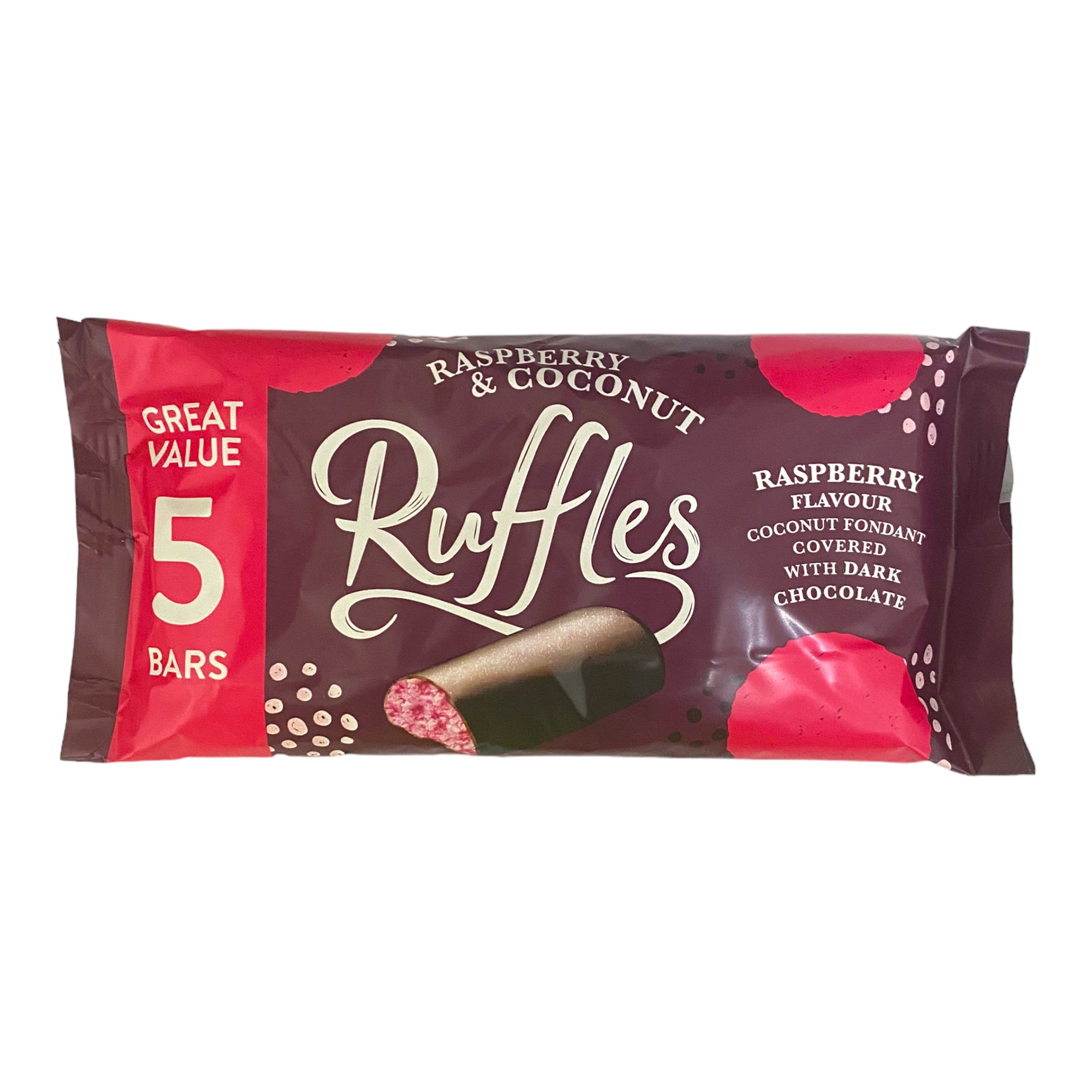 Raspberry & Coconut Ruffles 5pk