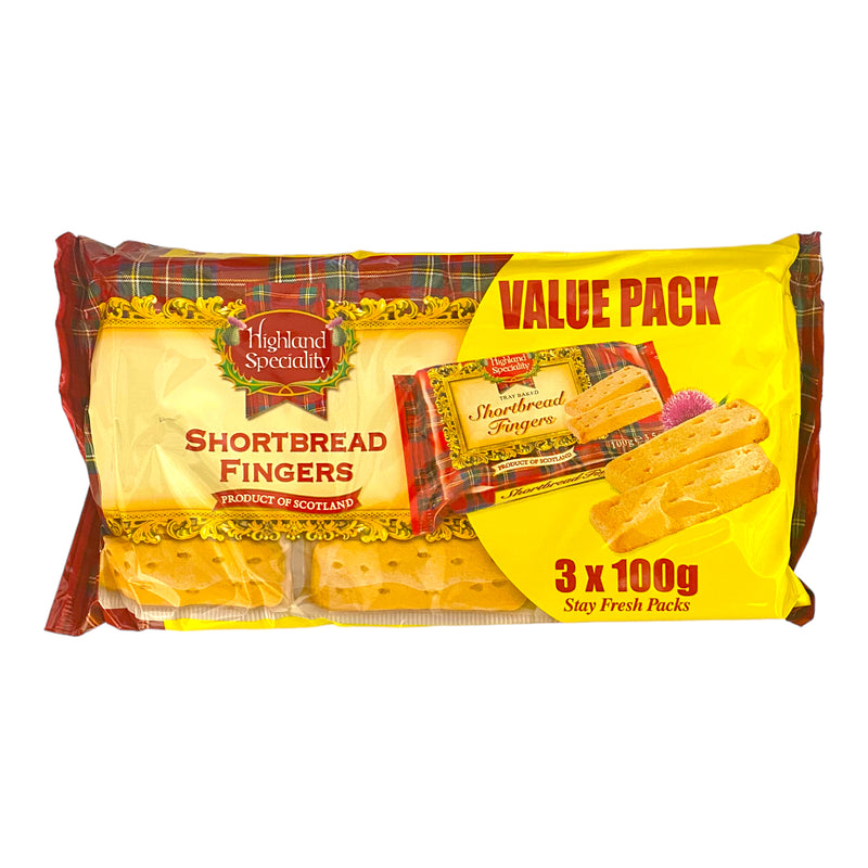 Highland Speciality Shortbread Fingers 3 x 100g