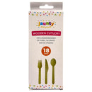 Jaunty Wooden Cutlery 18pk