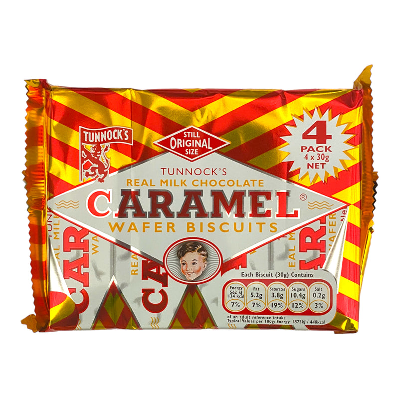 Tunnock’s Caramel Wafer Biscuits 4pk