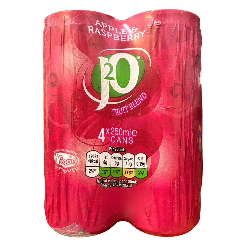 J2O Apple & Raspberry 4 x 250ml