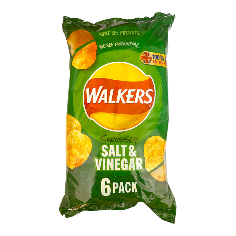 Walkers Seriously Salt & Vinegar 6pk