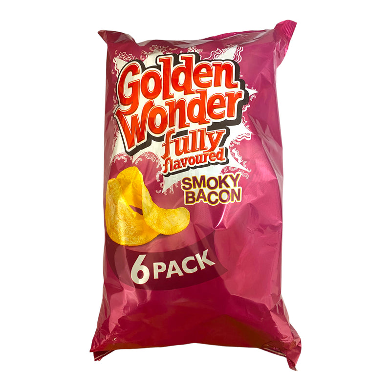 Golden Wonder Fully Flavoured Smoky Bacon 6pk