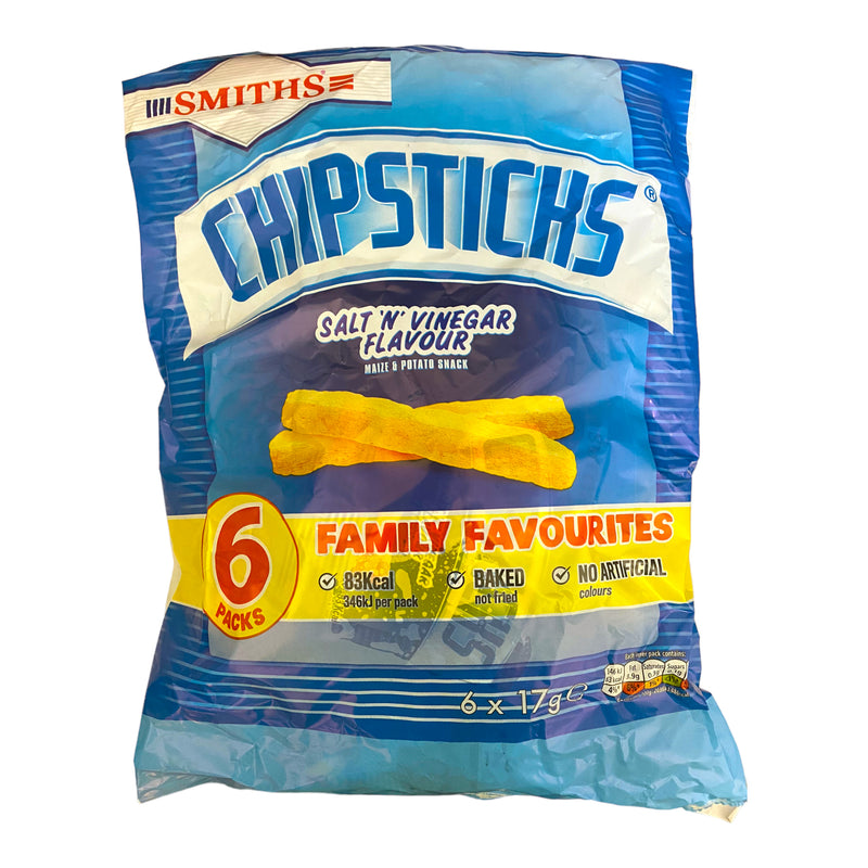 Smith’s Chipsticks Salt & Vinegar 6pk