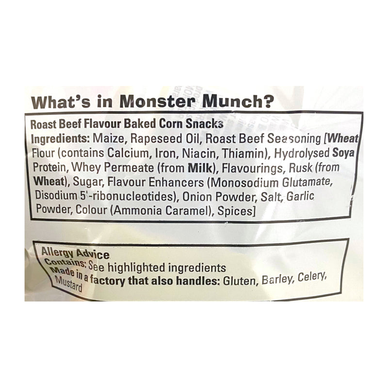 Walkers Monster Munch Roast Beef 6pk