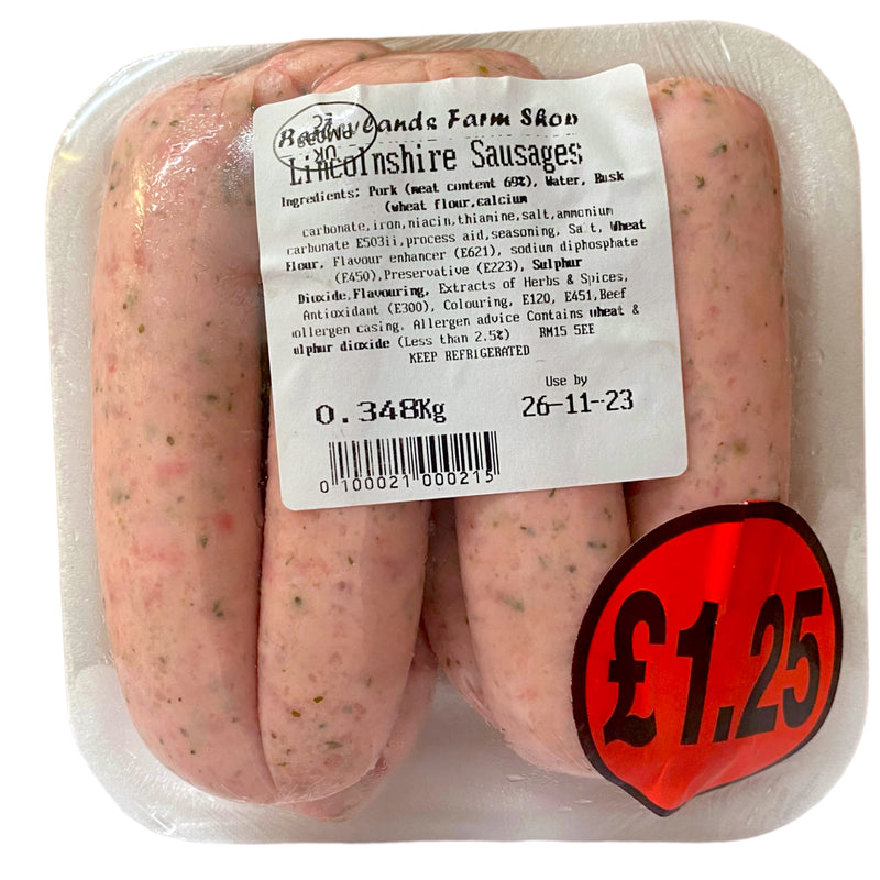 Lincolnshire Sausages 348g