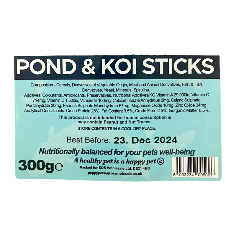 Peppy Pets Premium Pond & Koi Sticks 300g