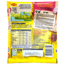 Maggi seasoning mix packaging with nutritional information and cooking instructions.